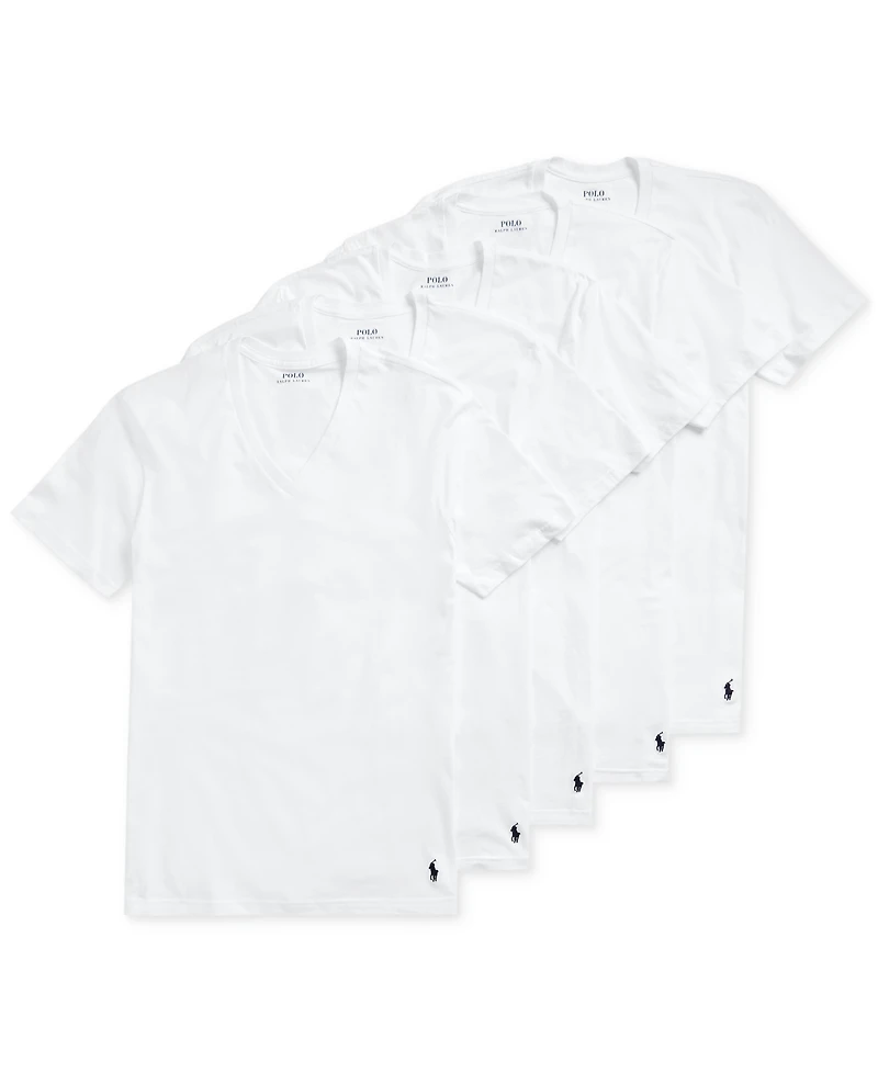 Polo Ralph Lauren Men's 5-Pack Classic-Fit V-Neck Undershirts