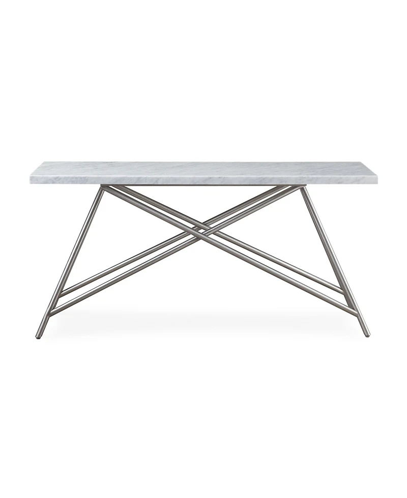 Coral Carrara Marble Console Table