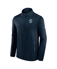 Men's Fanatics Deep Sea Blue Seattle Kraken Authentic Pro Rink Fleece Full-Zip Jacket