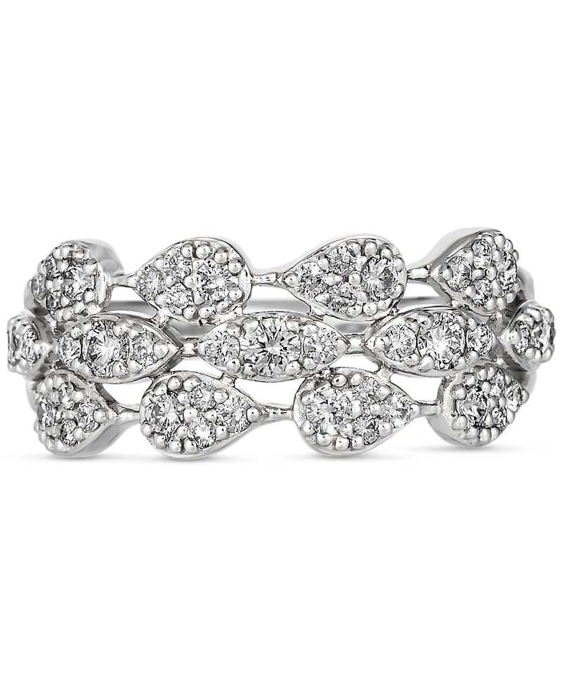 Le Vian Vanilla Diamond Pear Mini Cluster Triple Row Ring (5/8 ct. t.w.) Platinum