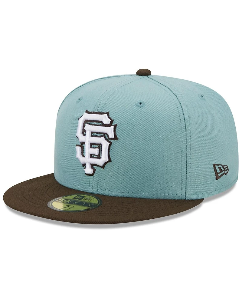 Men's New Era Light Blue, Brown San Francisco Giants 2002 World Series Beach Kiss 59FIFTY Fitted Hat