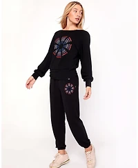 Rebody Active Women's Karma Graphic Viscose Blend Sweatpants for Women