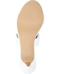 Journee Collection Women's Dyllan Double Strap Kitten Heel Dress Sandals