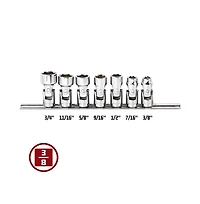 Powerbuilt 7 Piece 3/8 in. Dr. Sae Universal Socket Set