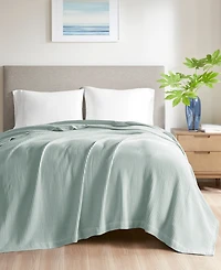 Madison Park Waffle Weave Cotton Blanket