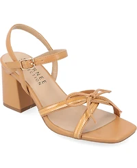 Journee Collection Women's Issmia Crisscross Bow Sandals
