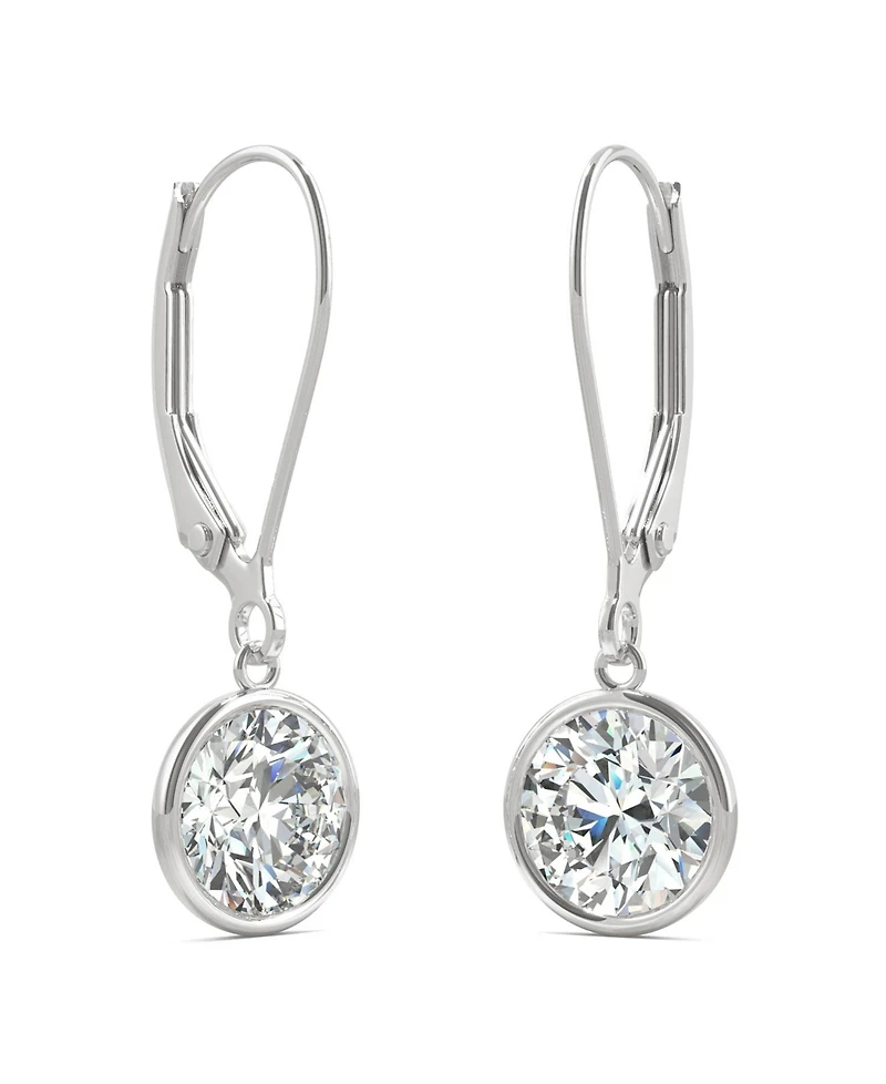 Charles & Colvard Moissanite Drop Earrings (1 5/8 ct. t.w. Diamond Equivalent) in 14k White Gold