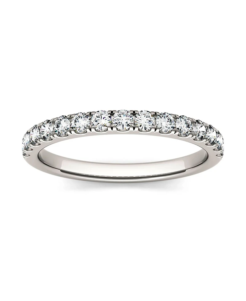 Charles & Colvard Moissanite Wedding Band (3/8 ct. t.w. Diamond Equivalent) in 14k White or Yellow Gold