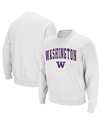 Colosseum Men's Washington Huskies Arch & Logo Crew Neck Sweatshirt