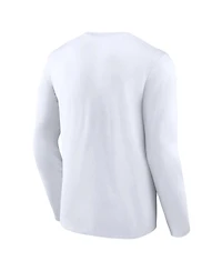 Men's Fanatics White Los Angeles Dodgers Pressbox Long Sleeve T-shirt