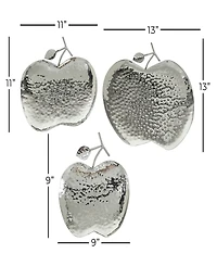 Rosemary Lane Metal Apple Fruit Tray, Set of 3, 9", 11", 13" W