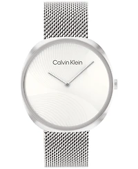 Calvin Klein Women's 2-Hand Silver-Tone Stainless Steel Mesh Bracelet Watch 36mm