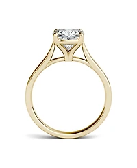 Charles & Colvard Moissanite Cushion Cut Solitaire Ring (2 ct. t.w. Diamond Equivalent) 14k White or Yellow Gold