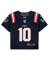 Infant Boys and Girls Nike Mac Jones Navy New England Patriots Game Jersey