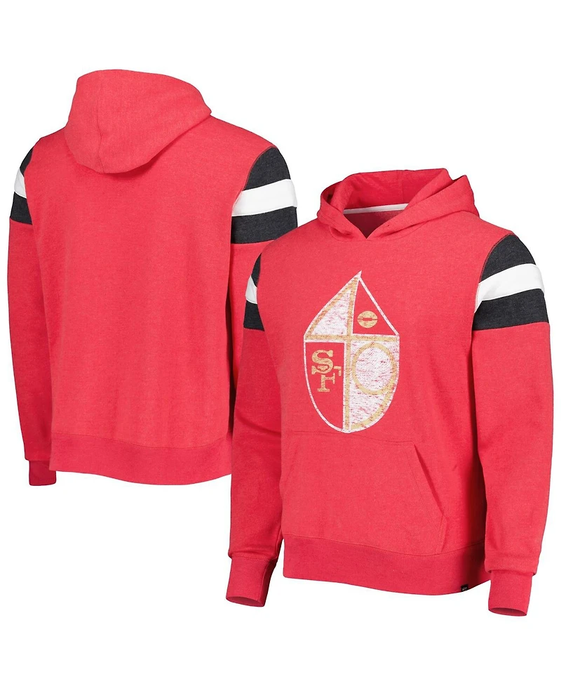 Men's '47 Brand Scarlet San Francisco 49ers Legacy Premier Nico Pullover Hoodie