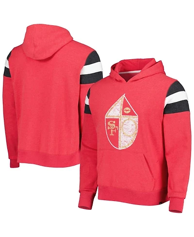 Men's '47 Brand Scarlet San Francisco 49ers Legacy Premier Nico Pullover Hoodie