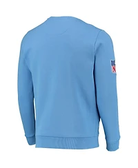 Men's Starter Light Blue Houston Oilers Locker Room Throwback End Zone Pullover Sweatshirt
