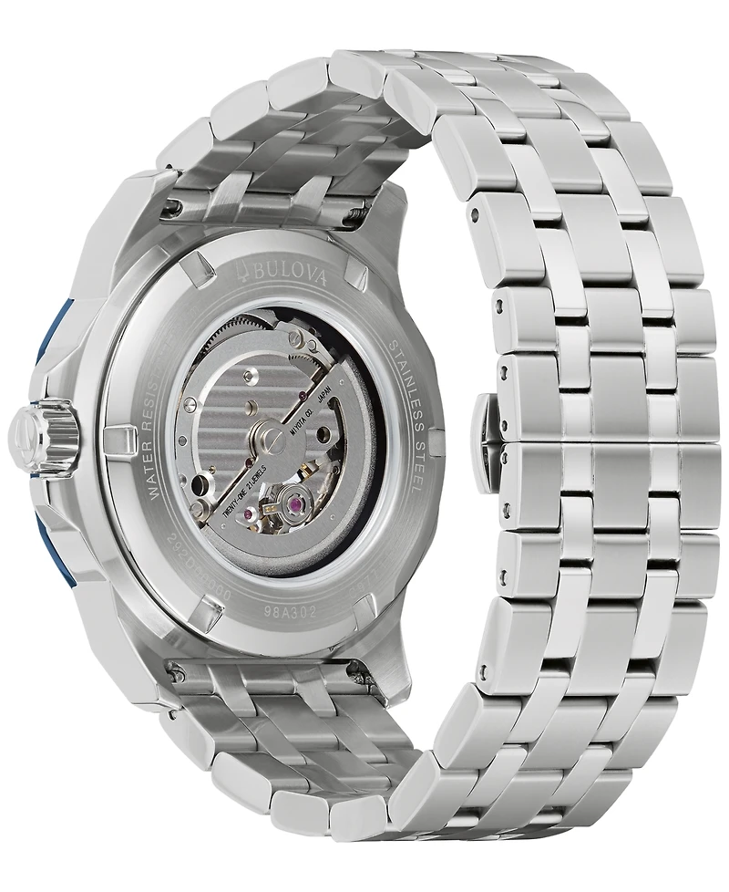 Bulova Men's Automatic Marine Star Stainless Steel Bracelet Watch 45mm