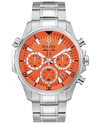 Bulova Men's Chronograph Marine Star Stainless Steel Bracelet Watch 44mm