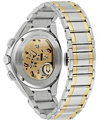 Bulova Men's Chronograph Curv Two-Tone Stainless Steel Bracelet Watch 44mm