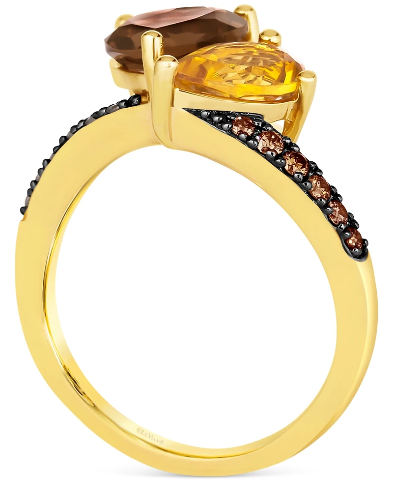 Le Vian Multi-Gemstone (2-1/4 ct. t.w.) & Diamond (1/5 ct. t.w.) Two Stone Ring in 14k Gold