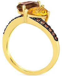 Le Vian Multi-Gemstone (2-1/4 ct. t.w.) & Diamond (1/5 ct. t.w.) Two Stone Ring in 14k Gold