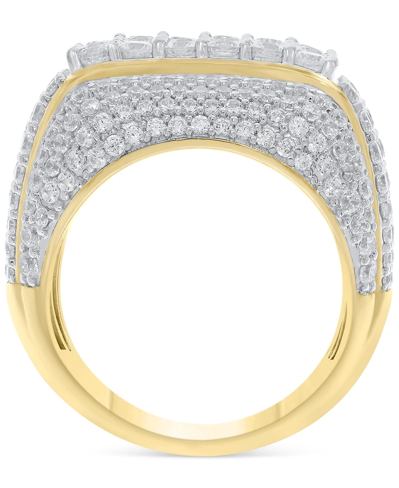 Men's Diamond Multirow Cluster Ring (6 ct. t.w.) in 10k Gold