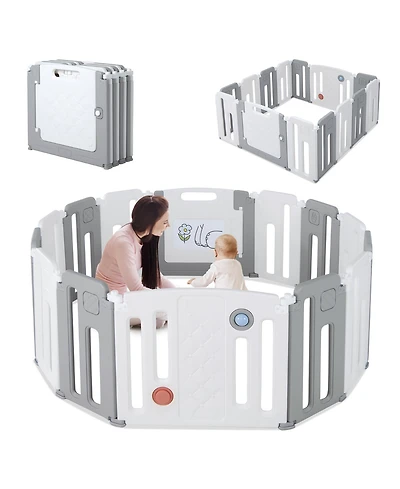 Costway Baby 14 Panels Safety Playpen Activity