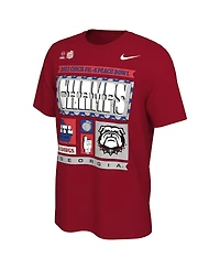 Men's Nike Red Georgia Bulldogs College Football Playoff 2022 Peach Bowl Champions Locker Room T-shirt