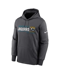 Men's Nike Anthracite Jacksonville Jaguars Prime Logo Name Split Pullover Hoodie