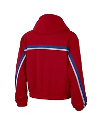 Women's Jordan Red Philadelphia 76ers Courtside Statement Edition Pullover Hoodie