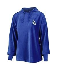 Women's Touch Royal Los Angeles Dodgers End Line Pullover Hoodie