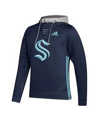 Men's adidas Deep Sea Blue Seattle Kraken Skate Lace Team Pullover Hoodie