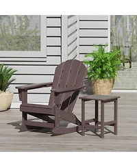 WestinTrends 2-Piece Set Outdoor Adirondack Rocking Chair with Side Table