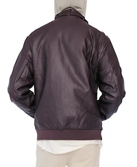 Men's Big & Tall Faux Leather Iconic Racer Jacket