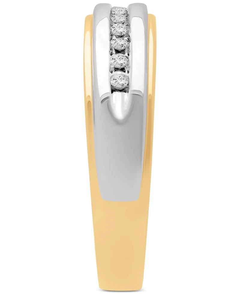 Men's Diamond Wedding Band (1/6 ct. t.w.) 14k Gold