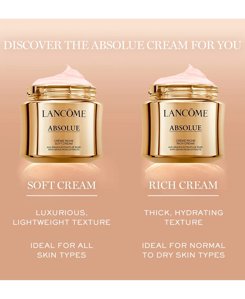 Lancome Absolue Revitalizing & Brightening Soft Cream With Grand Rose Extracts, 2 oz.