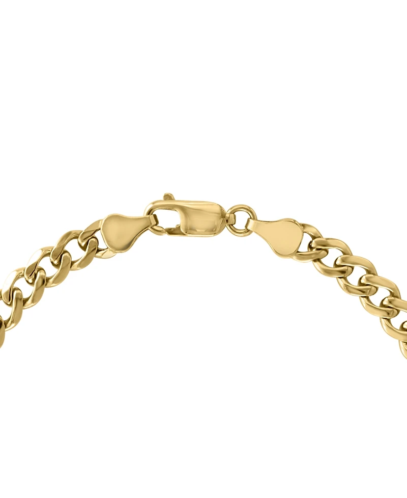 Effy Men's Onyx Plate Link Bracelet in 14k Gold-Plated Sterling Silver