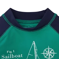 Hope & Henry Baby Boys Short Sleeve Rash Guard