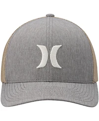 Men's Hurley Gray Icon Textures Logo Flex Hat