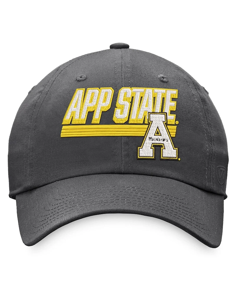 Men's Top of the World Charcoal Appalachian State Mountaineers Slice Adjustable Hat