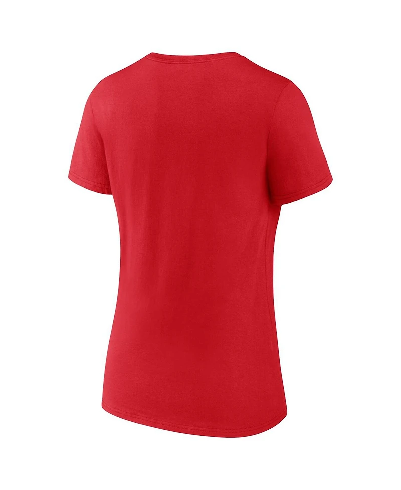 Women's Fanatics Red St. Louis Cardinals 2022 Nl Central Division Champions Plus V-Neck T-shirt
