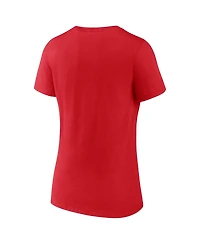 Women's Fanatics Red St. Louis Cardinals 2022 Nl Central Division Champions Plus V-Neck T-shirt