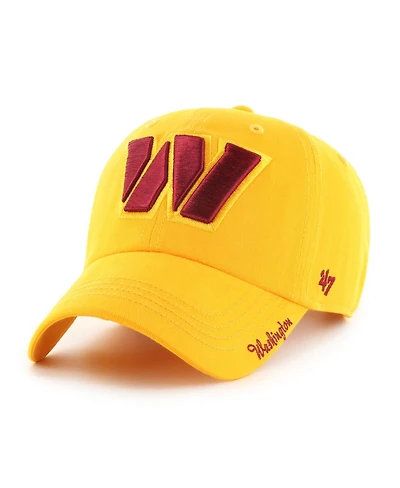 Women's '47 Brand Gold Washington Commanders Miata Clean Up Secondary Logo Adjustable Hat