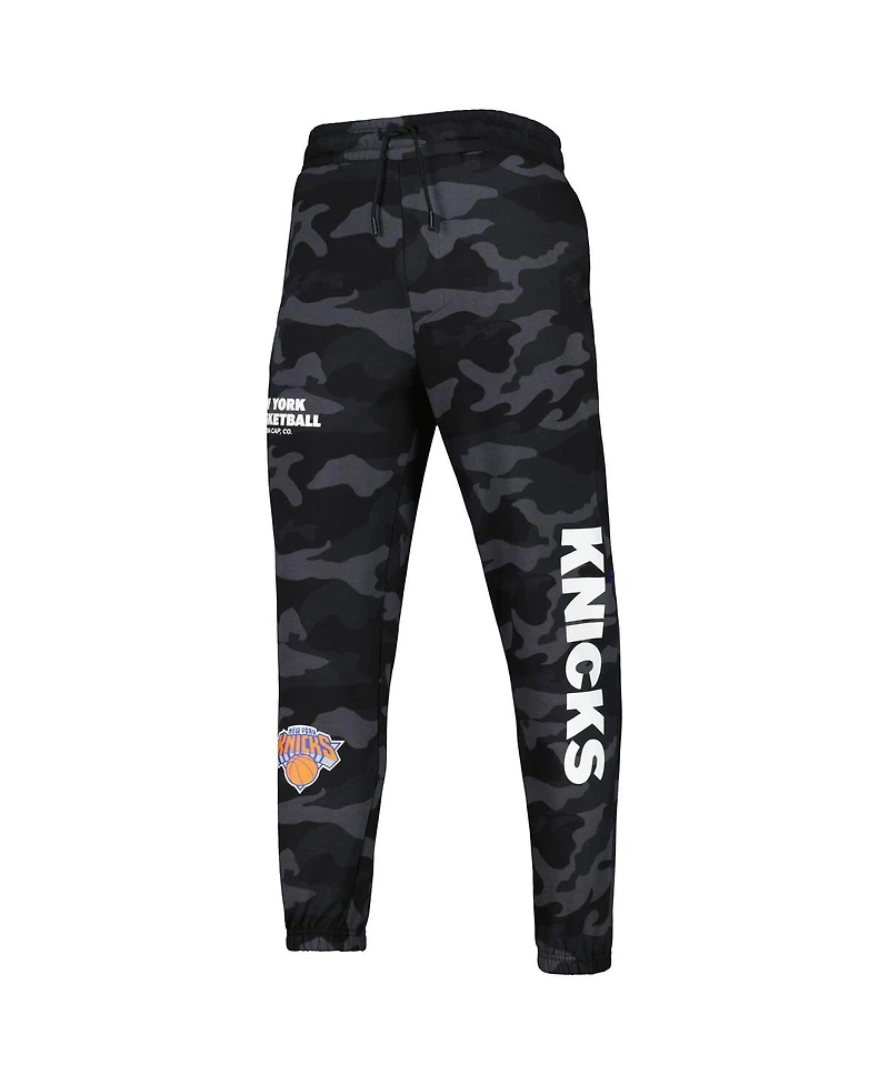 Men's New Era Black, Camo New York Knicks Tonal Joggers