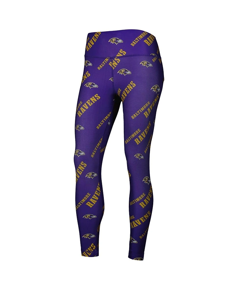 Women's Concepts Sport Purple Baltimore Ravens Breakthrough Allover Print Leggings