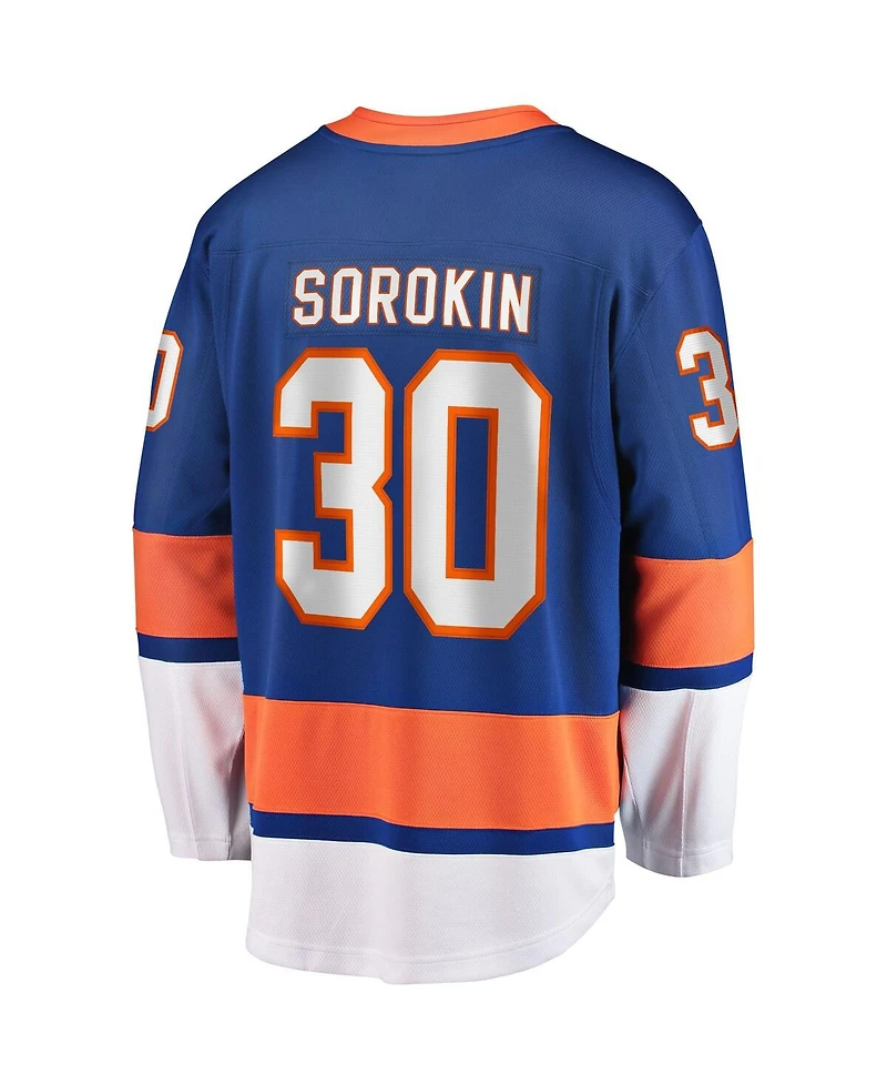Men's Fanatics Ilya Sorokin Royal New York Islanders Home Breakaway Player Jersey