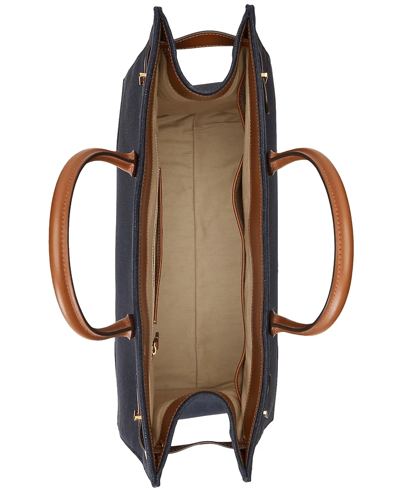 Lauren Ralph Canvas Extra-Large Devyn Tote Bag