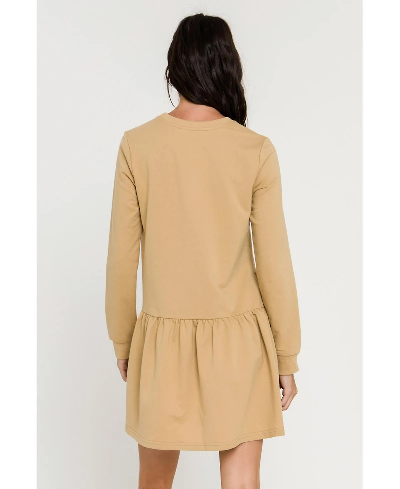 English Factory Women's Knit Unbalanced Seam Dress