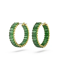 Swarovski Crystal Baguette Cut Matrix Hoop Earrings